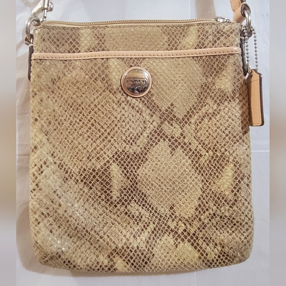 Authentic Snakeprint Messenger Crossbody Shoulder Bag